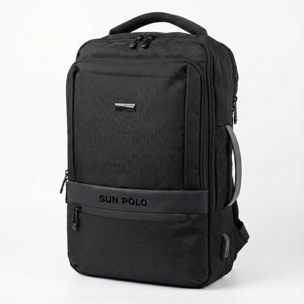 Premium Black Laptop Backpack, Professional Durable Design for Travel DN-689 - Image 5