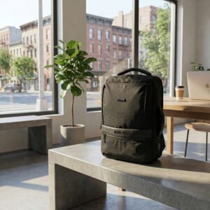 Premium Black Laptop Backpack, Professional Durable Design for Travel DN-689