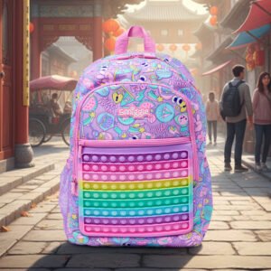 Popem Popit Colorful & Stylish 16 Inch Backpack for Kids