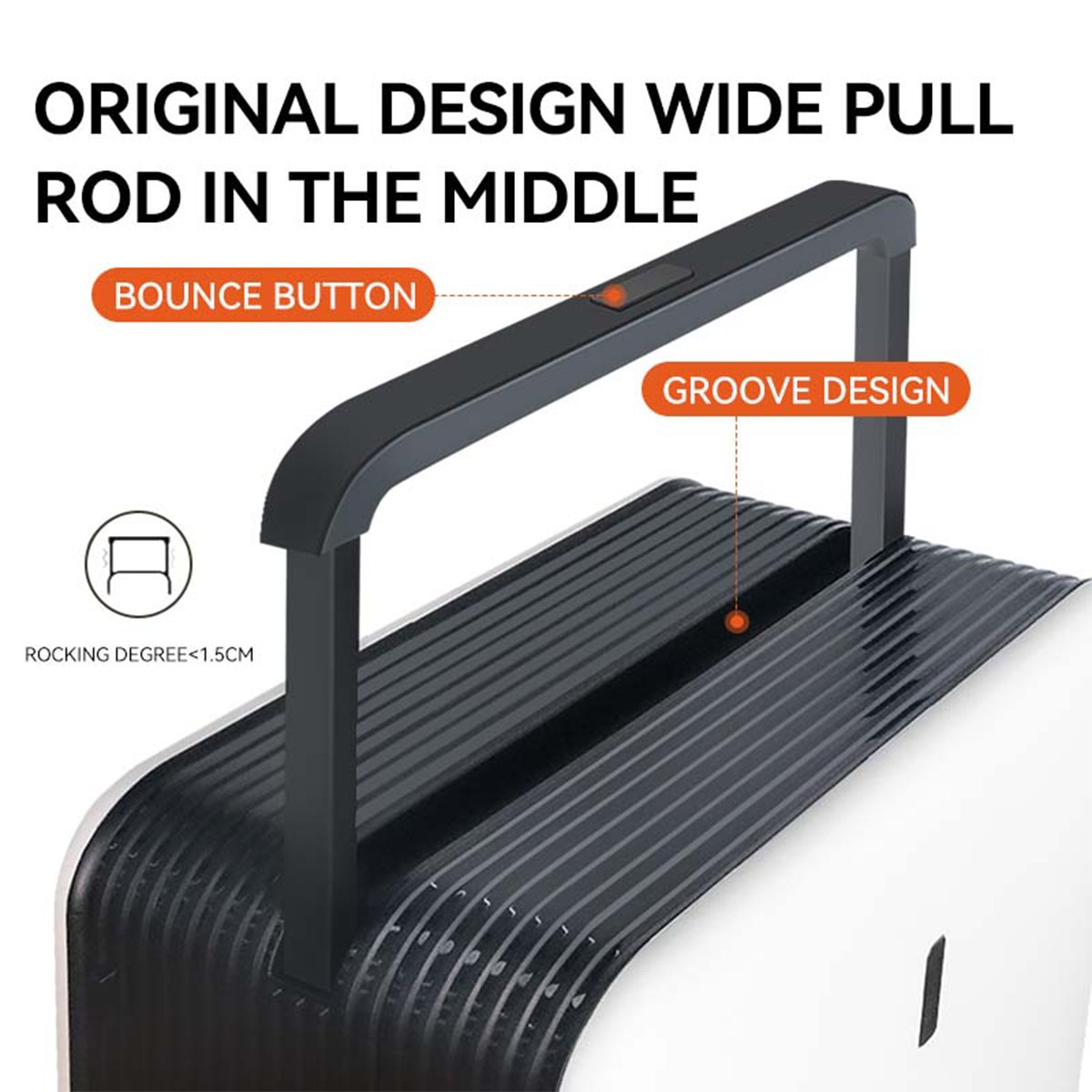 20" & 24" Hard Shell Trolley Luggage Set with TSA Lock – Black Spinner Suitcases - 2501 - Image 8