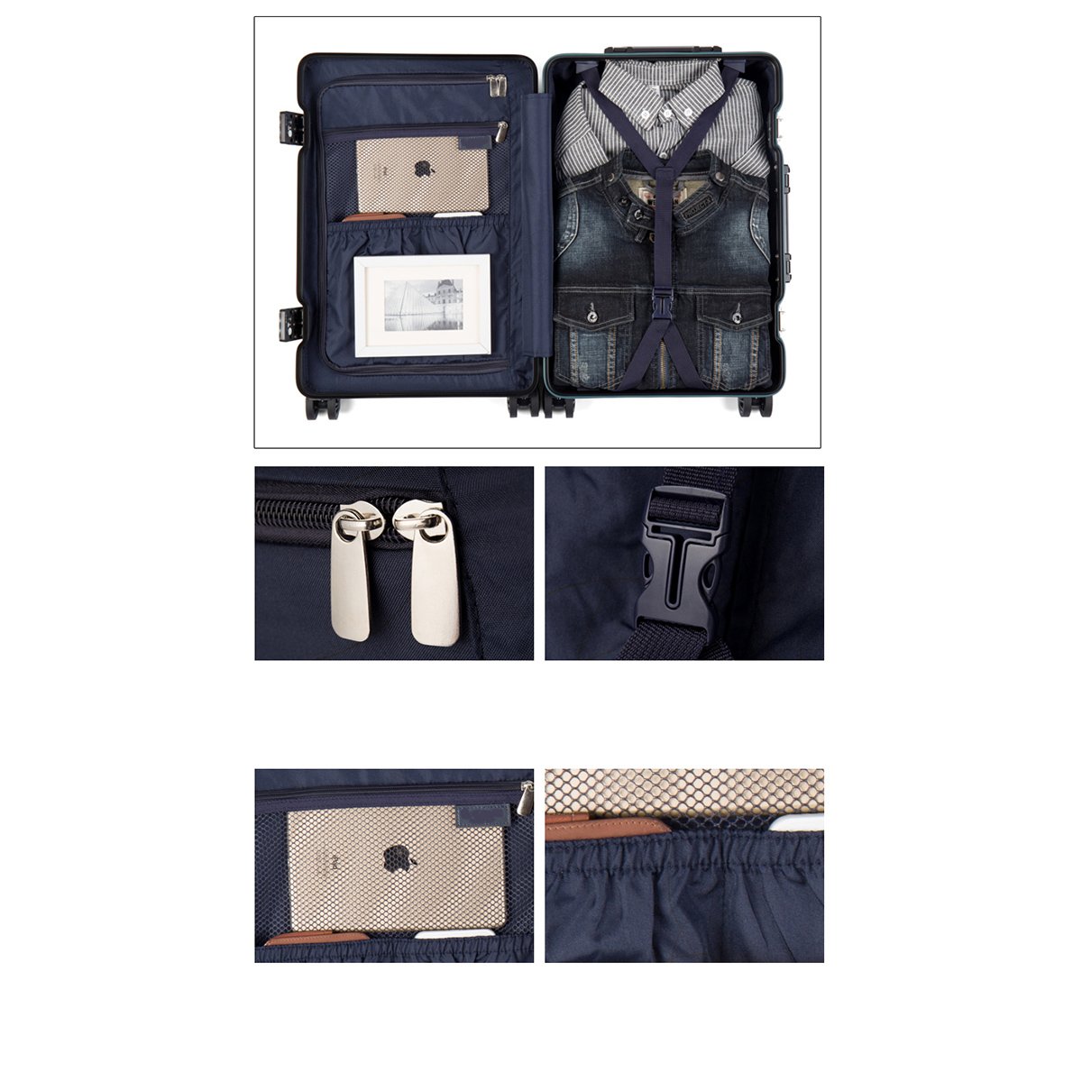 20 Inch & 24 Inch Hard Shell Trolley Luggage Set – Lightweight Spinner Suitcase with TSA Lock & Telescopic Handle - 1802 - Image 9