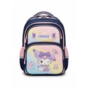 Girls Cartoon School Backpack – Cute Gradient Kids Bookbag with Multi Compartments, Lightweight Elementary & Kindergarten School Bag