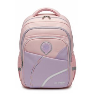 Girls Pink & Purple School Backpack – Lightweight Multi-Compartment Kids Bookbag for Elementary & Kindergarten Students