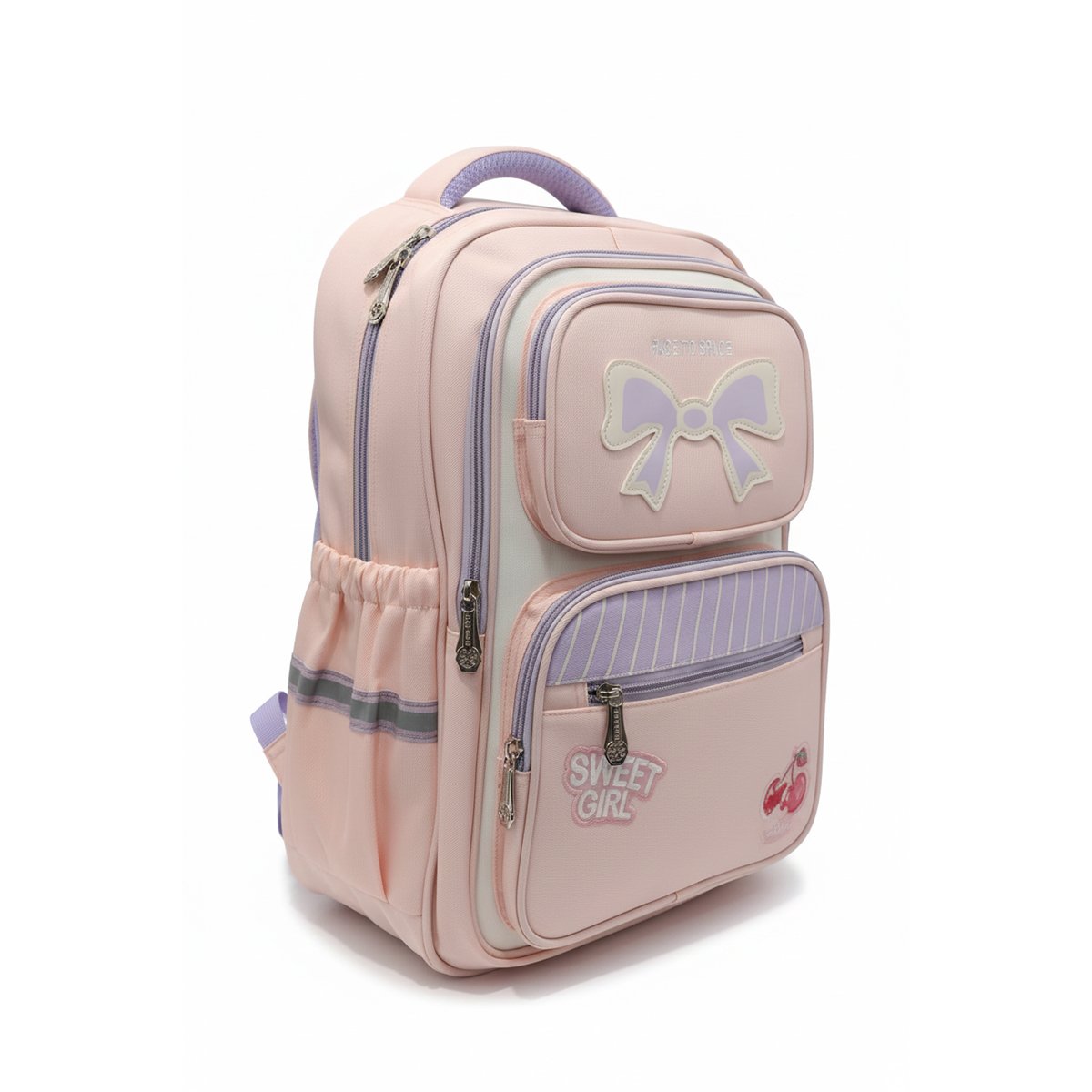 Cute Girls Backpack – Pink Bow School Bag for Kids, Lightweight Sweet Girl Backpack for Kindergarten & Preschool - Image 2