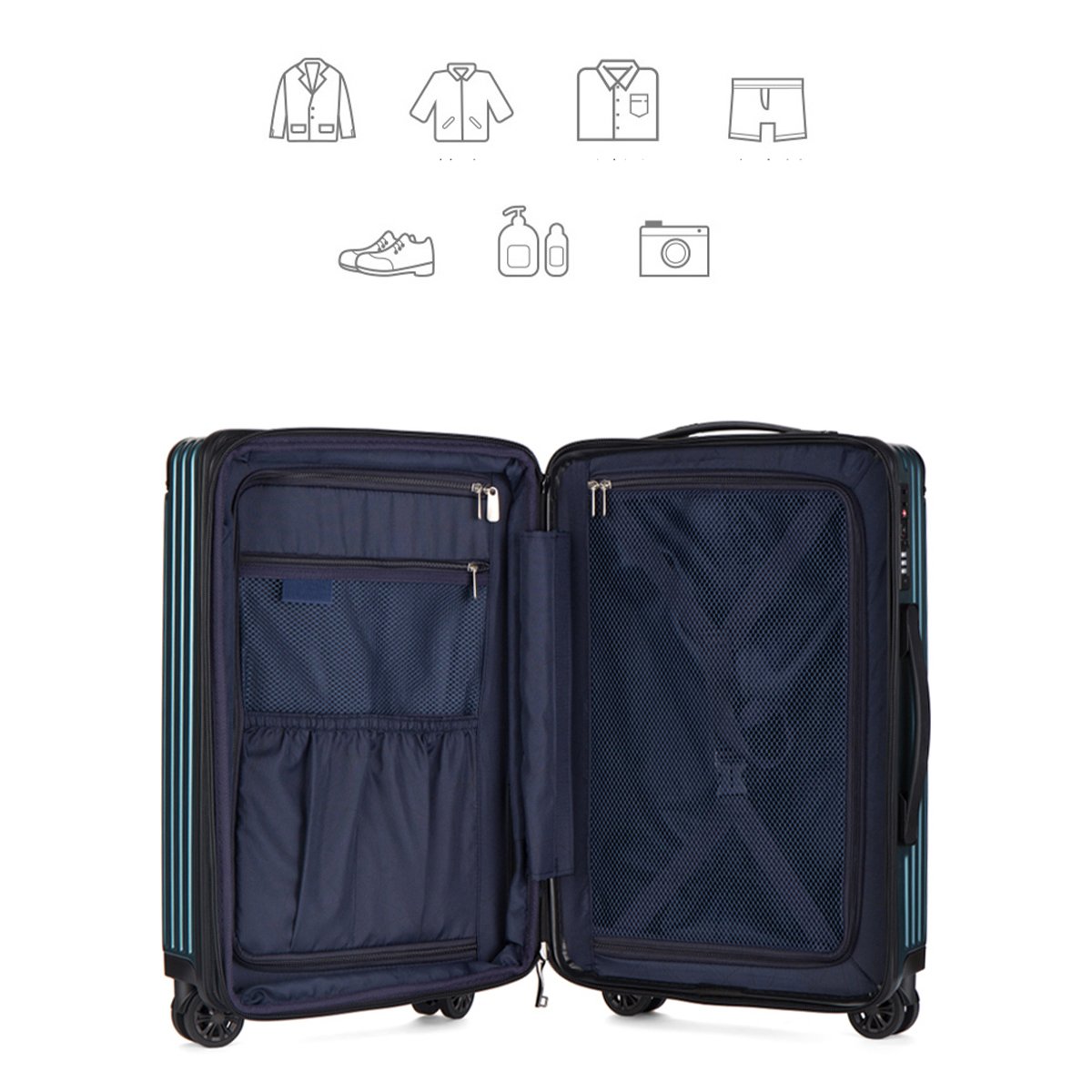 20 Inch & 24 Inch Hard Shell Trolley Luggage Set – Lightweight Spinner Suitcase with TSA Lock & Telescopic Handle - 1802 - Image 8