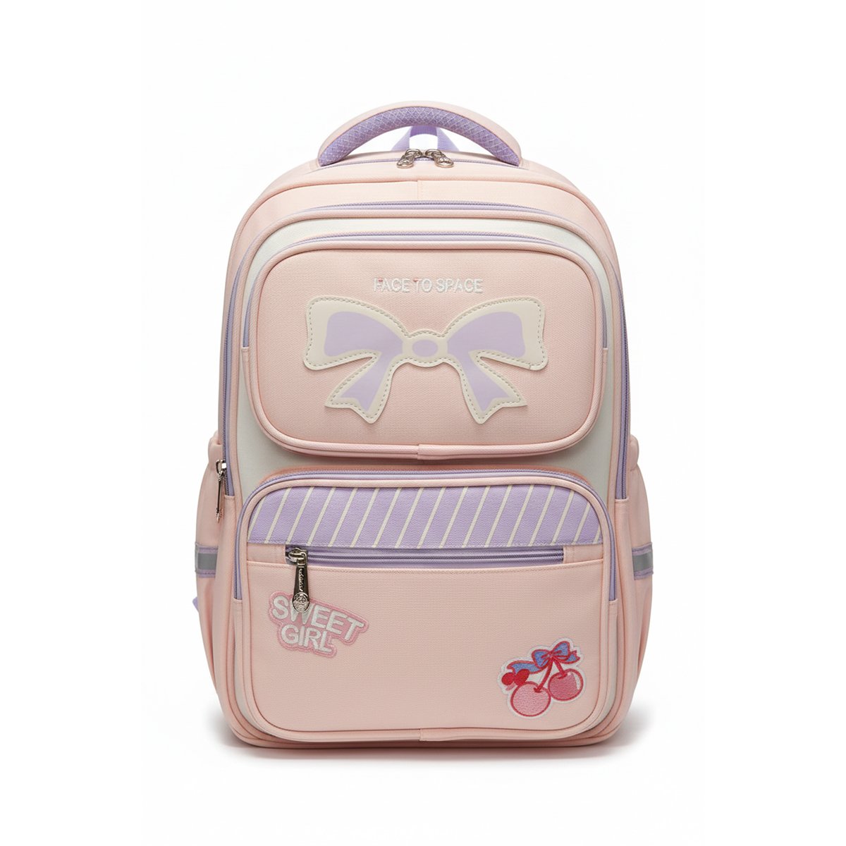 Cute Girls Backpack – Pink Bow School Bag for Kids, Lightweight Sweet Girl Backpack for Kindergarten & Preschool