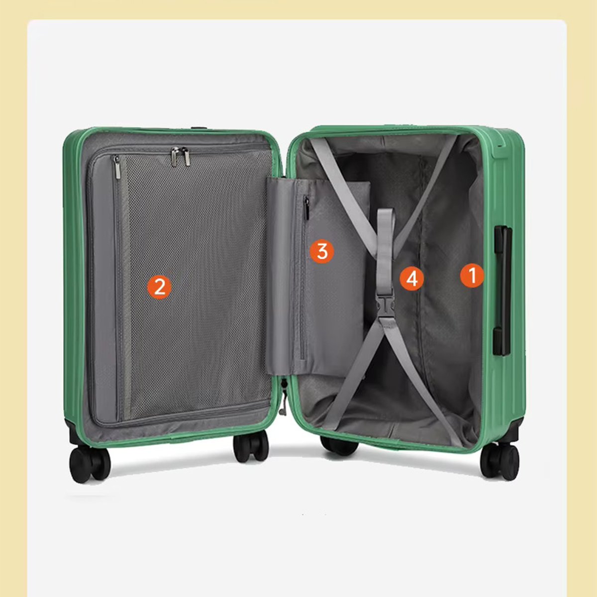 26 Inch Hard Shell Trolley Suitcase with Spinner Wheels β Lightweight Large Travel Luggage Bag - 1360 No. - 26" - Image 6